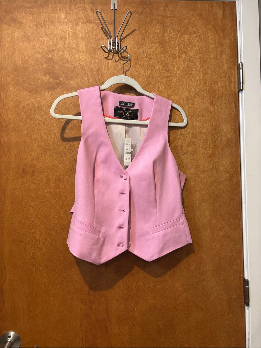 J. Crew Light Pink Tailored Vest - Picture 3 of 4